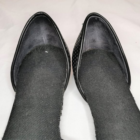 Vince | Nina d'Orsay Perforated Leather Flats - Picture 3 of 8